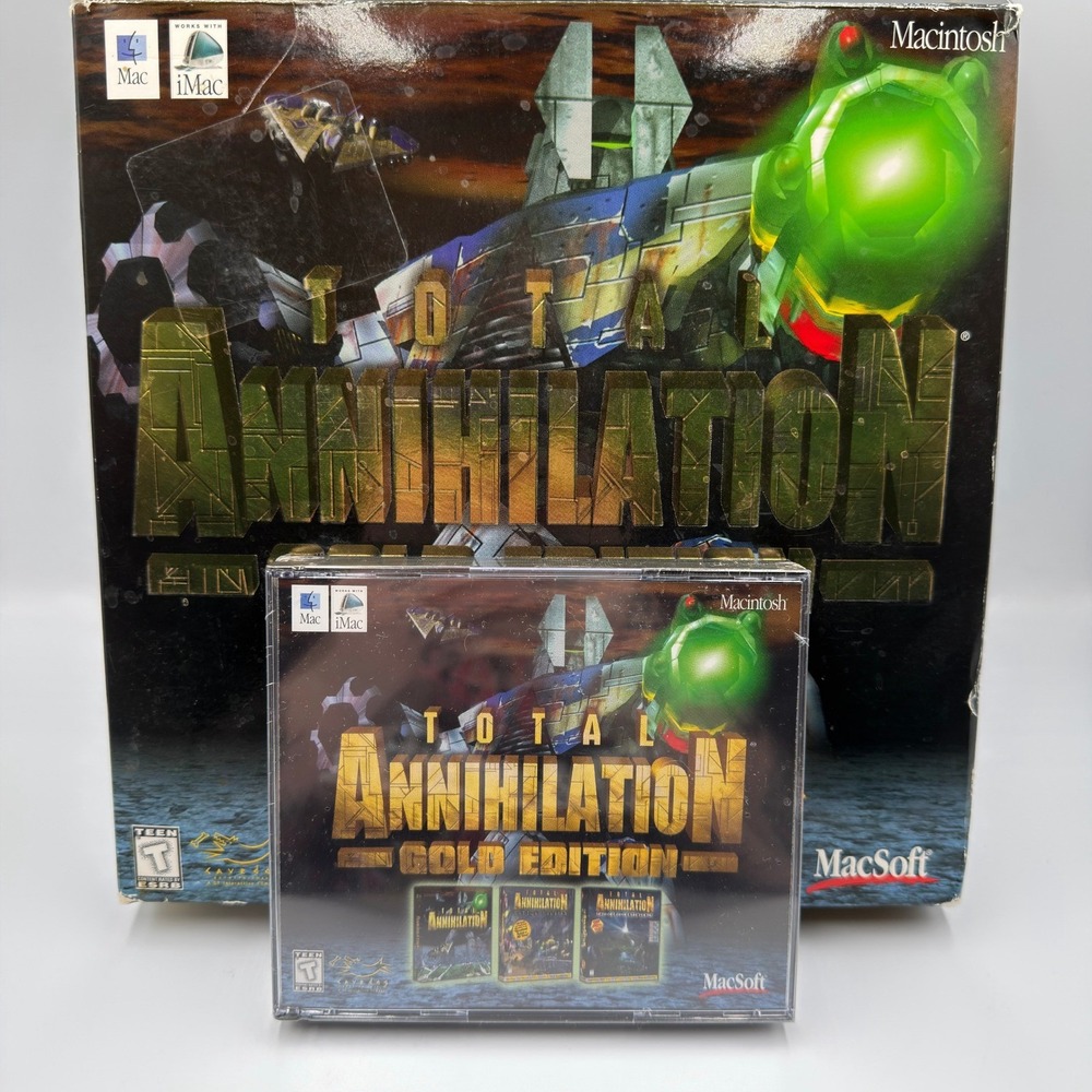 Total Annihilation Gold Edition Mac Big Box Sealed Discs MacSoft CIB Vintage